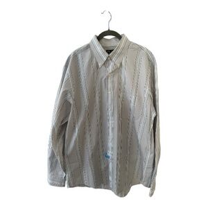 Jos. A. Bank Gray and White Striped Shirt